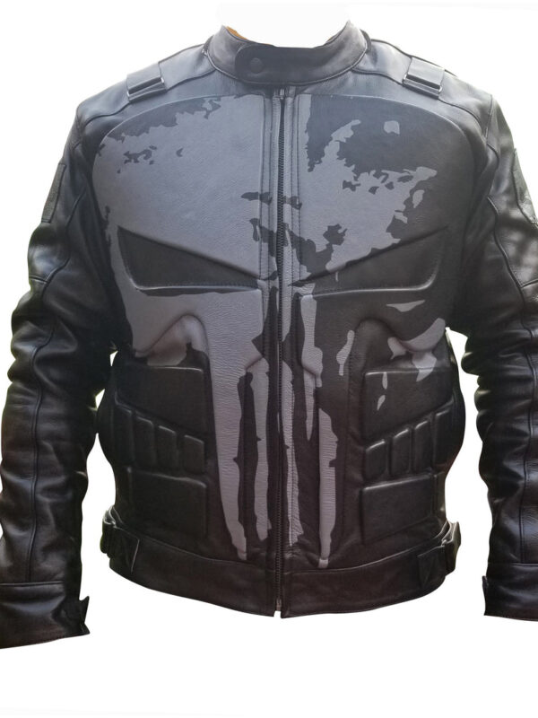 Punisher's motorcycle leather jacket