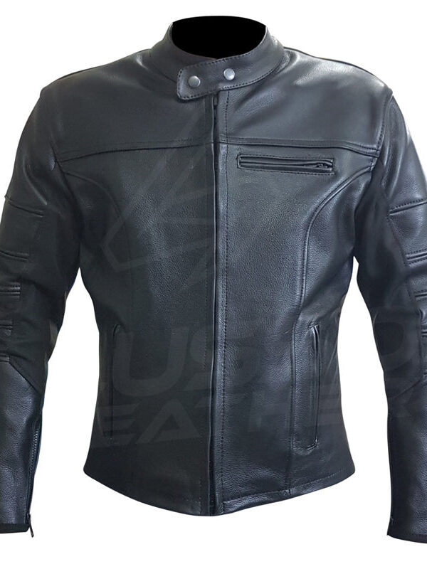Women's Real Racer Black Premium Leather Armored Motorcycle Jacket