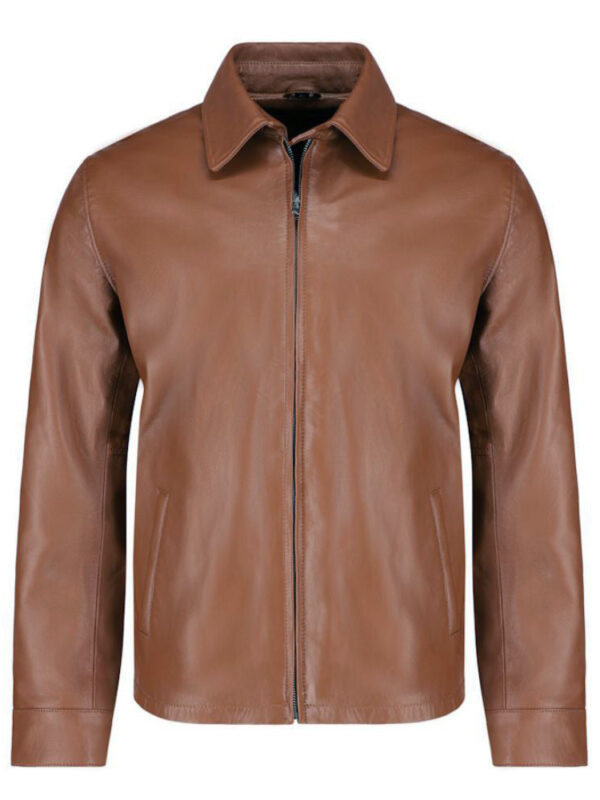 Pierre Brown Leather Jacket