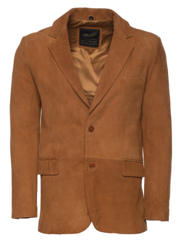 Wyatt Tan Suede Leather Blazer