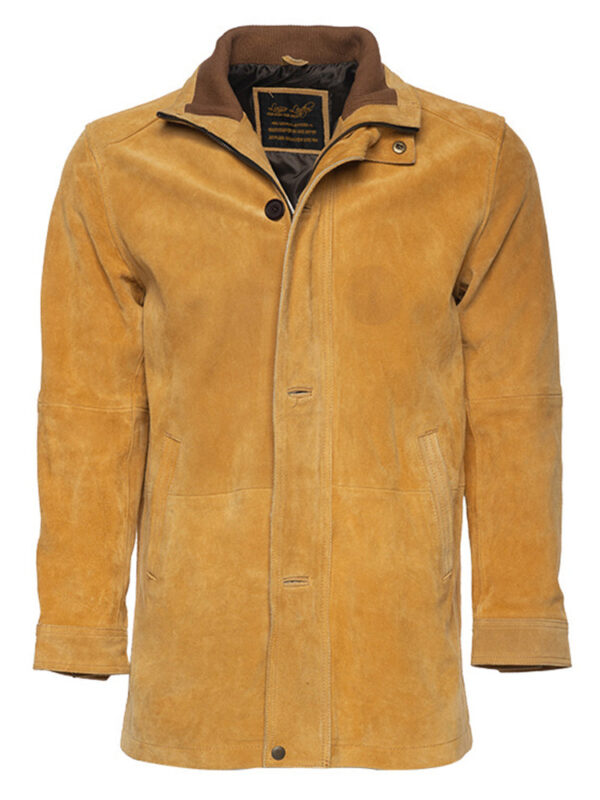 Lincoln Tan Suede Leather driving coat