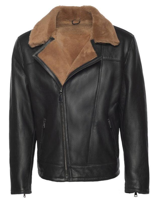 Carters Ginger Brown Biker Shearling Jacket