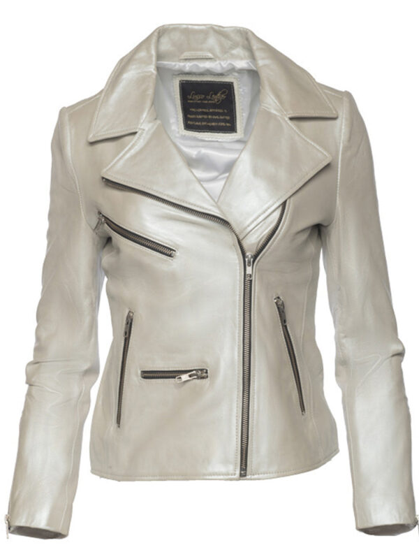 Women's Silver leather jacket