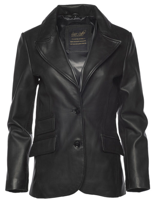 Celine Black leather blazer for women