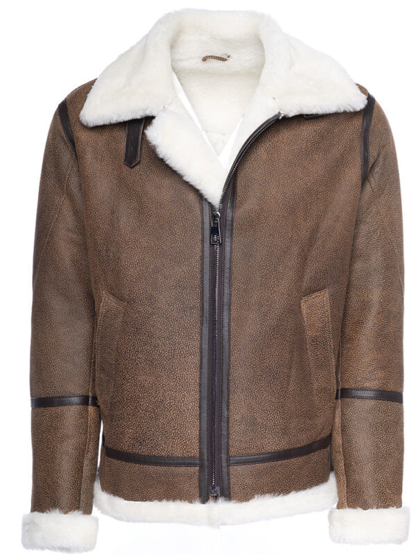 Jacoba Brown B3 shearling bomber jacket