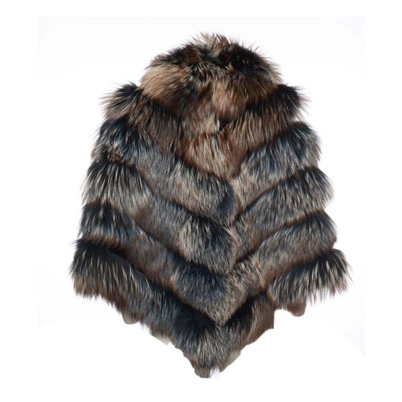 Women's Crystal fox fur cape/poncho - Image 2