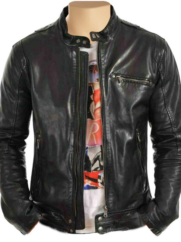 Arthur Classic Cafe racer Leather Jacket