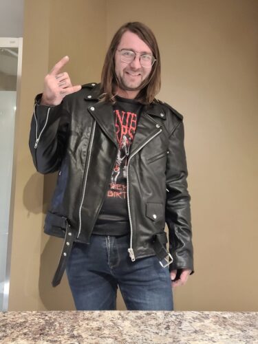 "Perfect" Biker Style Classic Black Premium Heavy Leather Jacket photo review