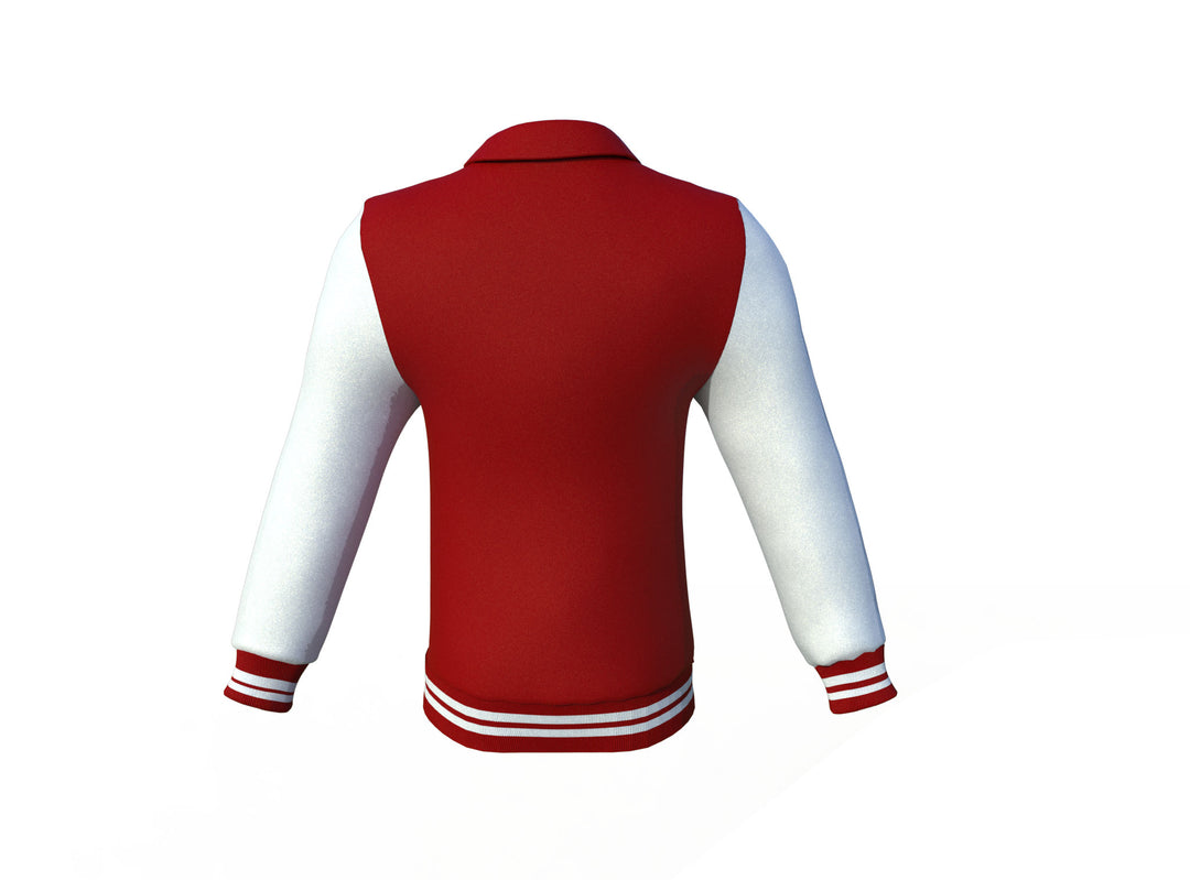 Maroon Varsity Letterman Jacket with White Sleeves - Image 5