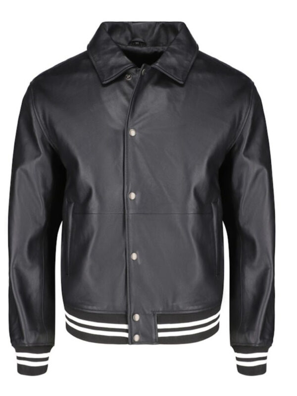 Ryder black varsity style leather jacket