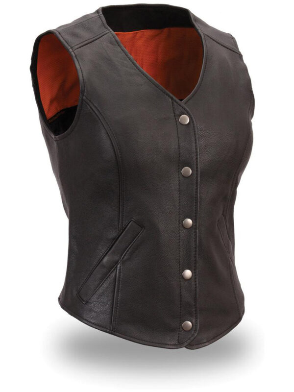 Business elegant leather vest