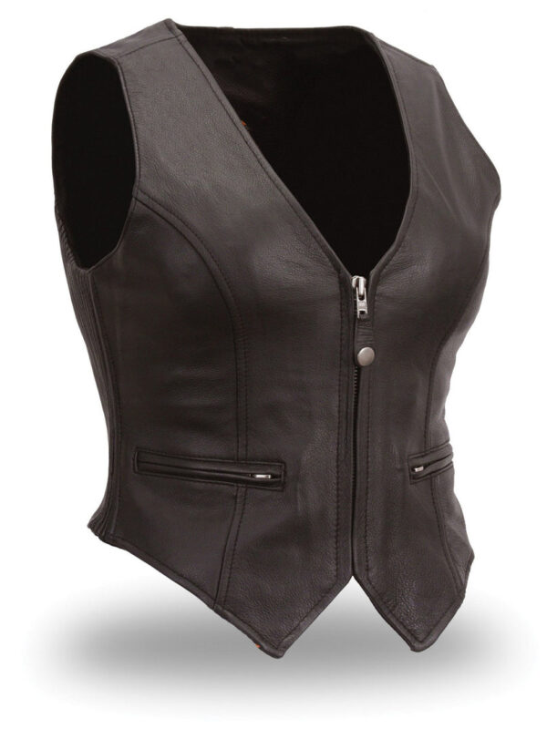 Women's casual leather vest
